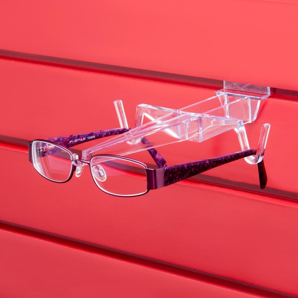 Brillenhalter aus Acryl für Lamellenwand