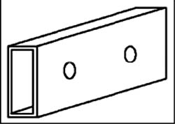 Abstandsstück 10x2,5cm, 4-Stück-Packung