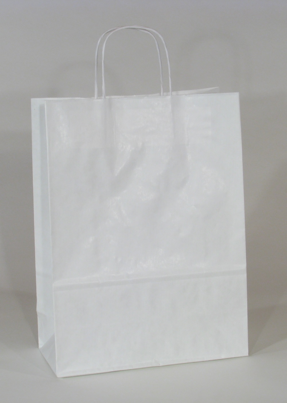 Papier-Tasche "Torino",  div. Formate, Farben: braun, weiß