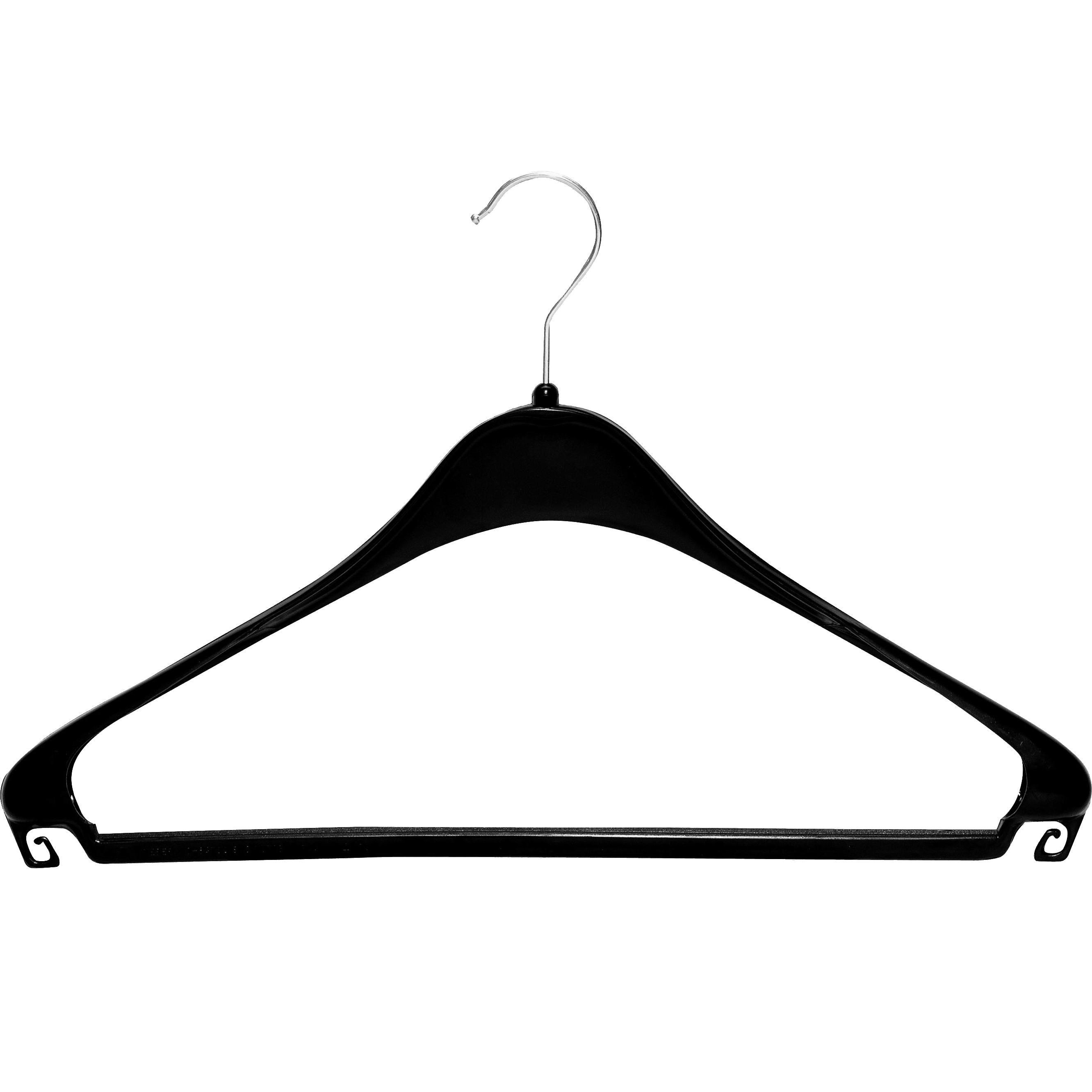 Universal-Kleiderbügel Kunststoff schwarz, gewölbt