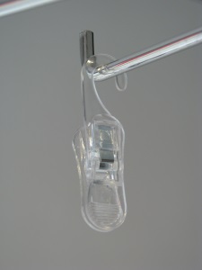 Tuch- und Accessoireclip transparent