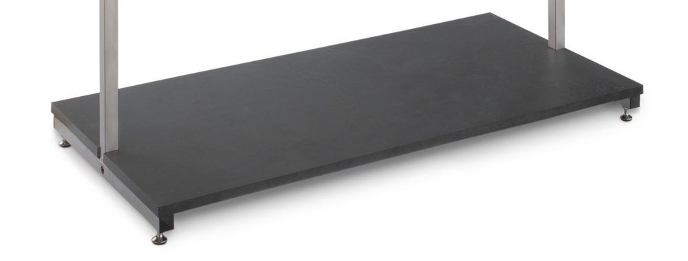 Oberer Holzboden für Vierkantständer, schwarz oder schwarz oxidiert-schwarz oxidiert