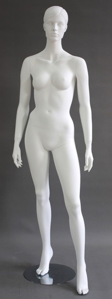 VERMIETUNG Schaufensterfigur "Style" Dame mit Kopf, mit ausgestelltem Bein
