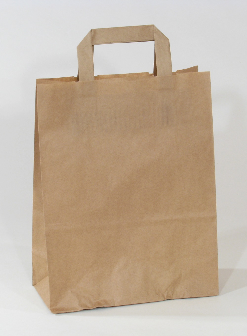 Papier-Tasche "Shopper", div. Formate, Farben: weiß, braun